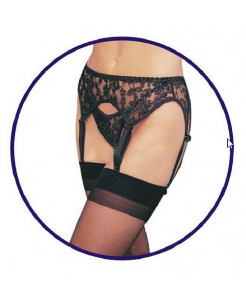 Female Sexy Hot Lace Jacquard Stockings Garter Belt Intimate