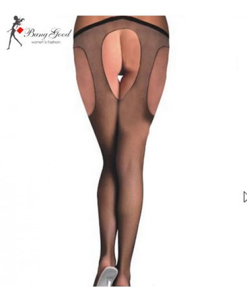 Sexy Lady Open Soft Tights Fashion Elastic Stockings