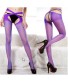 Multi Colors Women Exotic Sexy Open Crotch Cross Belt Stockings Pantyhose 