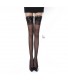 Sexy Lady Women Satin Bow Sheer Ruffles Pearl String Thigh High Long Socks Stockings 